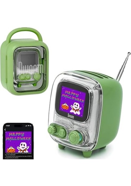 Tiivoo-2 Fm Radyolu Taşınabilir Bluetooth Hoparlör, Art Retro Mini Küçük Sevimli Kablosuz Hoparlör, Dekor Parti Ofis Masası Ev Yatak Odası Mutfak Için Uygun, Kadın Erkek modelleri