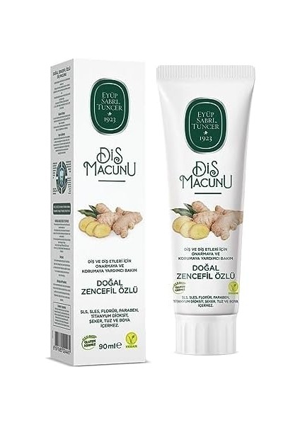Eyüp Sabri Tuncer Doğal Zencefil Özlü Diş Macunu, 90ML
