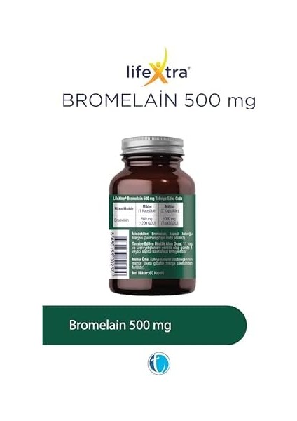 Lifextra Bromelain 500 Mg 60 Kapsül