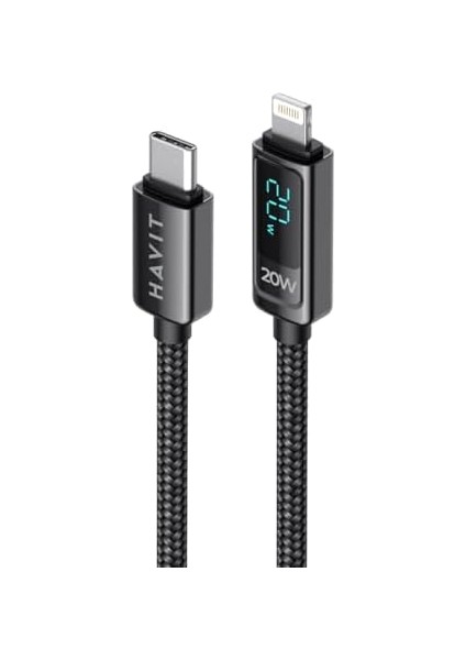 CB6246 PD20W Type-C To Lightning Göstergeli Şarj Kablosu fiyatları