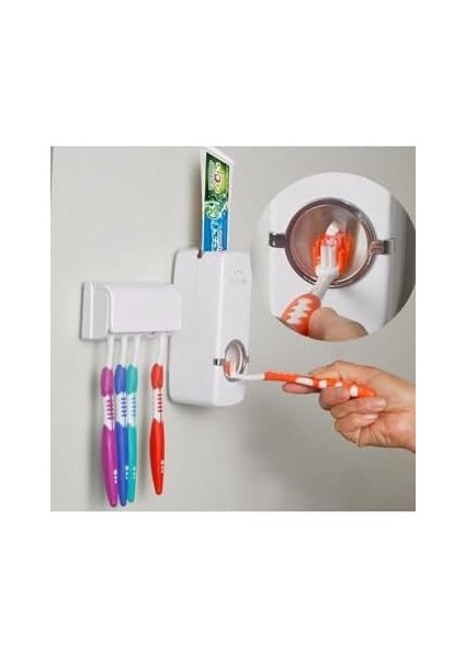 Diş Macunu Sıkacağı 5 Adet Diş Fırçalığı Yapışkanlı fiyatları