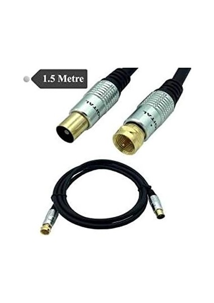 HY-P580, 9.5 Tv M To 9.5 Tv M Anten Kablosu,1.5 M, Beyaz