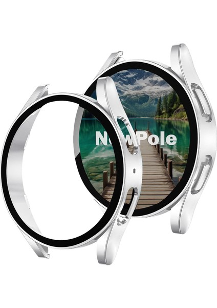 Newpole Galaxy 7 40MM Için Ekran Koruyucu Tam Kaplayan Kasa Koruyucu Kılıf Yüksek Hassasiyetli Kılıf 7 40MM ile Uyumludur (Gümüş)