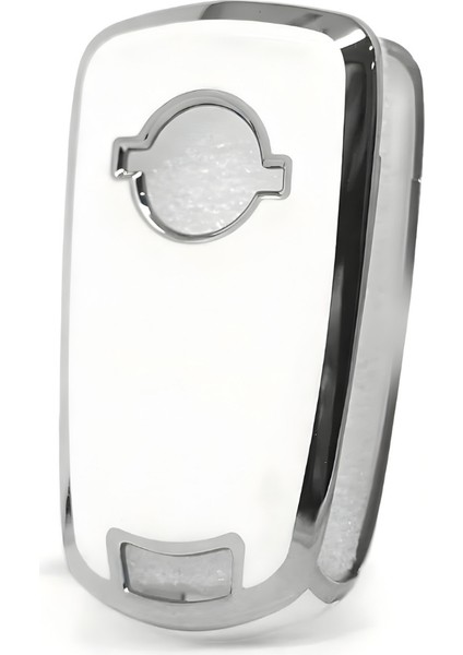 Opel Astra H, Corsa D, Zafira B, Vectra C, Meriva Uyumlu Anahtar Kılıfı – Beyaz & Silver modelleri