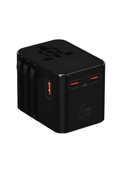 Seyahat Priz Dönüştürücü Adaptör, 25W Şarj Cihazı, 1x USB Girişi, 2x Type-C Girişi, Uluslararası Güç Adaptörü, Us, Uk, Eu, Au Evrensel Uyum fiyatları
