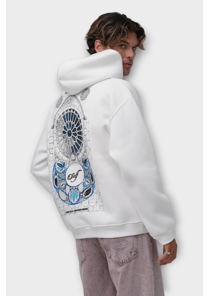 Self "love Is A Superpower" Oversize Hoodie - Beyaz modelleri