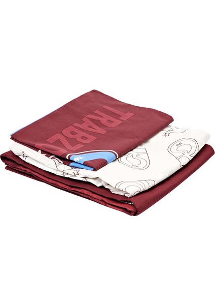 Lisanslı Nevresim Takımı Bordo Logo Nevresim Takımı Çok Renkli Tek Kişilik