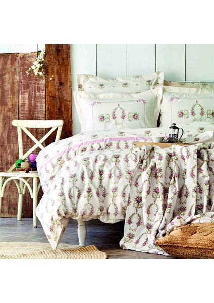 Alfia PUDRA%100 Pamuk Çift Kişilik Nevresim Takımı
