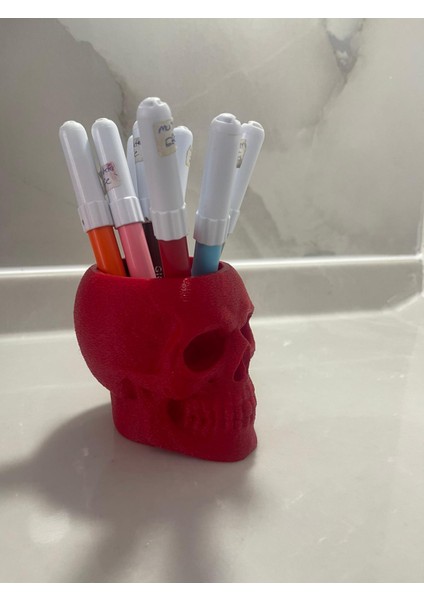 🖤 3D Baskı Kuru Kafa Tasarım Masaüstü Kalemlik fırsatları