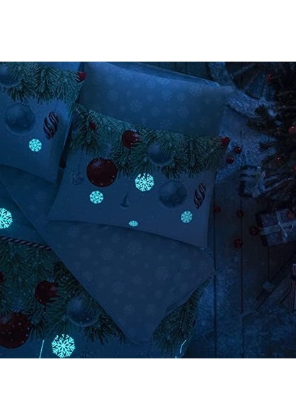 Snowflake DESENLI%100 Pamuk Nevresim Takımı, Yeşil, Çift Kişilik (Nevresim: 200X220 Cm/çarşaf: 240X260 cm / 2 Adet Yastık Kılıfı: 50X70 Cm) modelleri