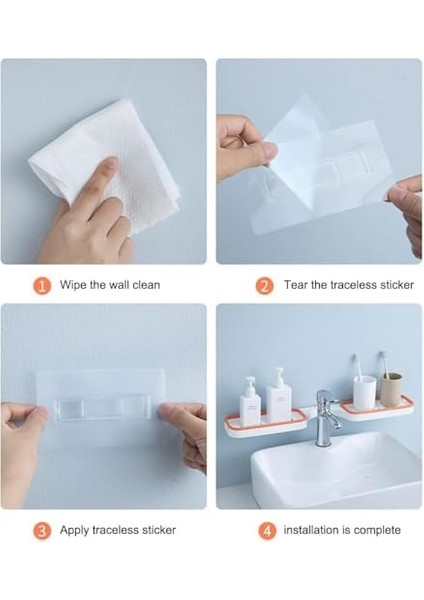 180 Derece Ayarlanabilir Çift Taraflı Organizeri, Duş Rafı, Pratik ve Şık Tasarım, Kaymaz ve Su Geçirmez, Çok Amaçlı Depolama Çözümü, Montaj modelleri