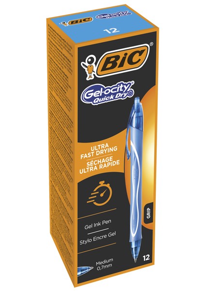 Bic Jel Kalem Basmalı Gelocıty Hızlı Kuruyan 0.7 mm 12 Li Turkuaz