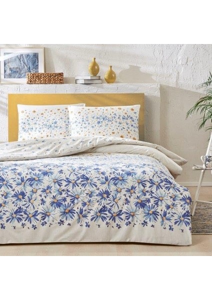 Carolıne Nevresim Takımı Mavi Tek Kişilik