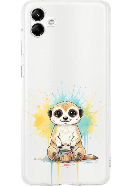 Samsung Galaxy A04 ile Uyumlu Splash Mirket Tasarımlı Şeffaf Silikon Kılıf