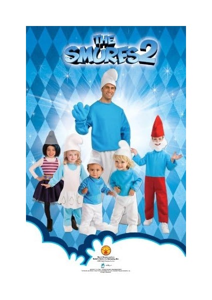 Şirinler Çocuk Kostümü 12-14 Yaş Lüks modelleri