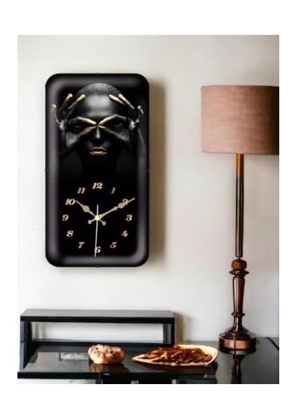 Exculisive Afrika Temalı Duvar Saati Cam Sessiz Akar fiyatları