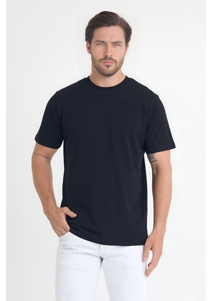 Unisex Bisiklet Yaka Regular Fit Basic % 100 Pamuk T-Shirt