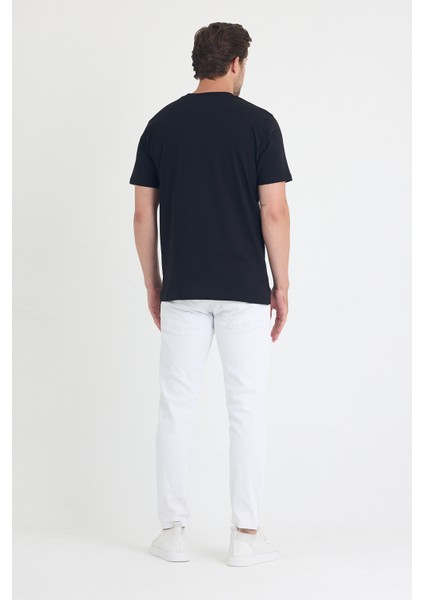 Unisex Bisiklet Yaka Regular Fit Basic % 100 Pamuk T-Shirt