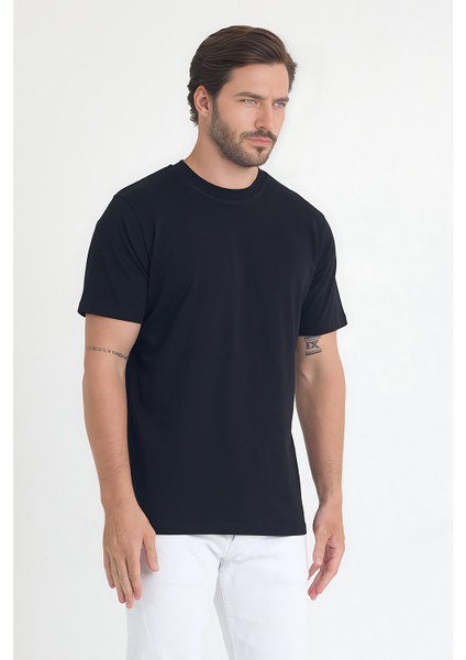 Unisex Bisiklet Yaka Regular Fit Basic % 100 Pamuk T-Shirt