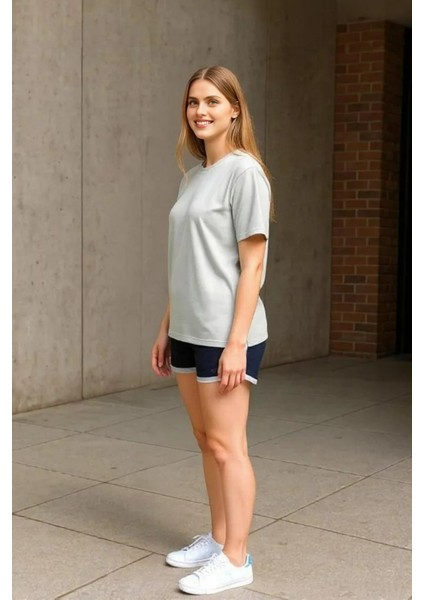 Unisex Bisiklet Yaka Regular Fit Basic % 100 Pamuk T-Shirt