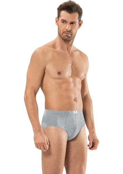 Erkek 5'li Gri Pamuklu Slip Külot