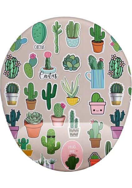 Desenli Bilek Destekli Mouse Pad