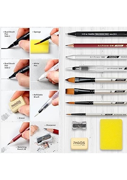 Sulu Seti, Profesyonel 36 Sabit Pigment Kutusu, Yüksek Pigmentasyon, Sanatçılar, Öğrenciler, Yetişkinler Için 12 Sulu Kağıdı modelleri