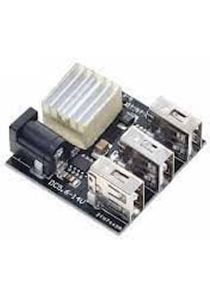 3 Usb'li 9V/12V'DAN 5V'A 8A Mini Powerbank Şarj Kartı