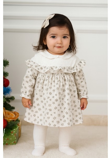 Kartaneli Çocuk Kız Elbise Yılbaşı Elbise