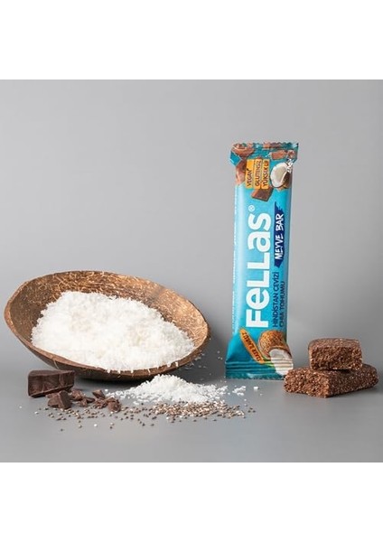 Fellas Meyve Bar, Chialı ve Hindistan Cevizli, 40GR x 12 Adet modelleri