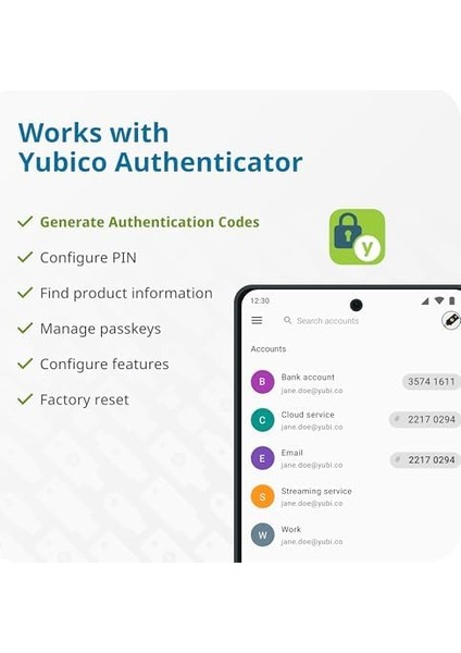 Yubico Yubikey 5 - Iki Faktör Kimlik Doğrulama USB Güvenlik Anahtarı, Usb-A Bağlantı Noktasına Uyar - Çevrimiçi Hesaplarınızı Şifre Than ile Koruyun, Fido Sertifikalı USB Şifre Anahtarı, Ekstra Kompakt Boyut modelleri