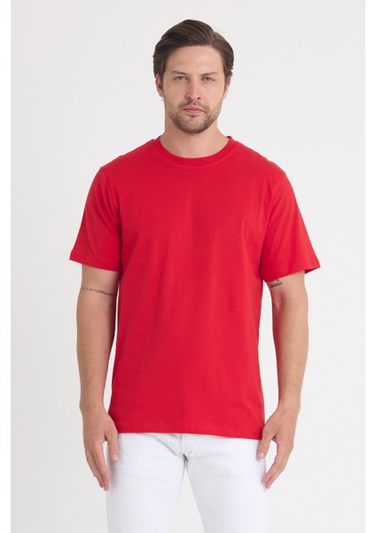 Unisex Bisiklet Yaka Regular Fit Basic % 100 Pamuk T-Shirt