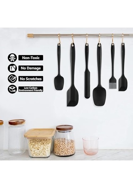 Silikon Mutfak Seti, Yapışmaz Spatula, Kaşık, Bıçak, Pasta Fırçası, Yumurta Fırçası Yanmaz Yapışmaz Mutfak Pasta Slikon Yumurta Fırçası Kaşık Bıçak Spatula Seti fiyatları