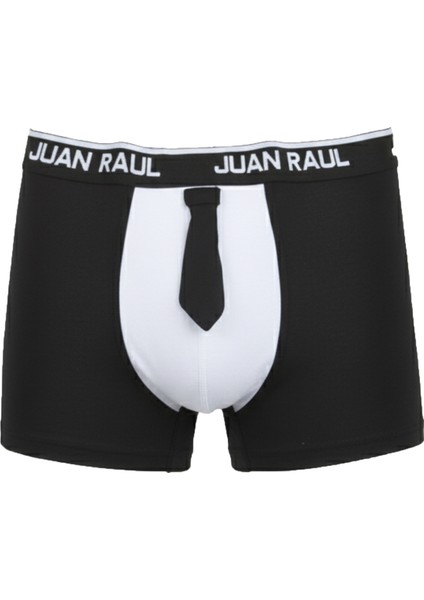 Erkek Siyah Smokin Desenli Boxer – Kravat Detaylı, Pamuk & Likralı Boxer 2603112