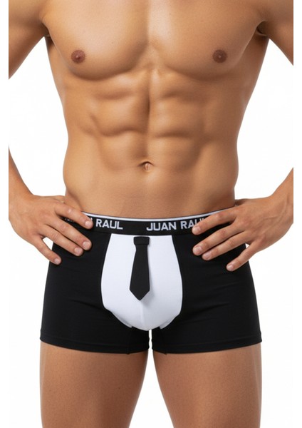 Erkek Siyah Smokin Desenli Boxer – Kravat Detaylı, Pamuk & Likralı Boxer 2603112 fiyatları