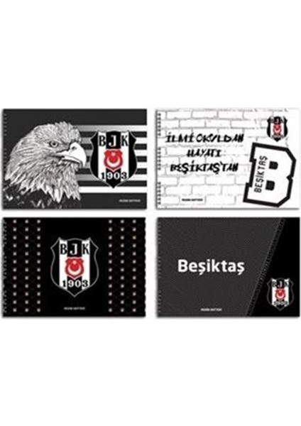 Mor Hazır Kaplık Defter Kabı Beşiktaş Pp Metalize A4-25-Lı-Pkt