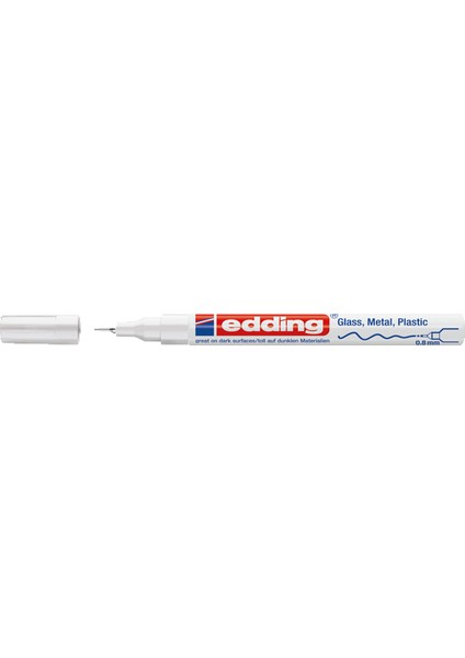 Edding Markör Boya Dekor 0.8 mm Yuvarlak Uçlu Beyaz 780 (10 Adet)