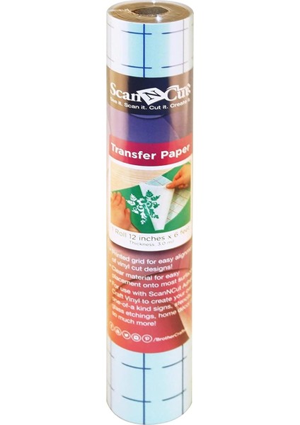 Scanncut 12"x6' Adhesive Transfer W/grid-Clear