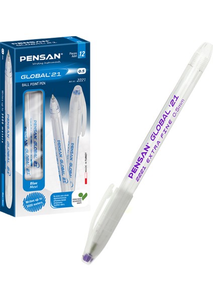 Pensan Tükenmez Kalem Global 0.5 mm Eflatun (12 Li Paket)