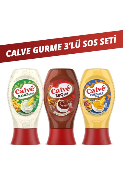 Sos Çeşitleri Ranch Sos 245 G Barbekü Sos 290 G Cheddar Sos 240 G