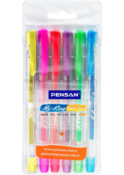 Pensan Tükenmez Kalem My-King Jel 6 Neon Renk fiyatları