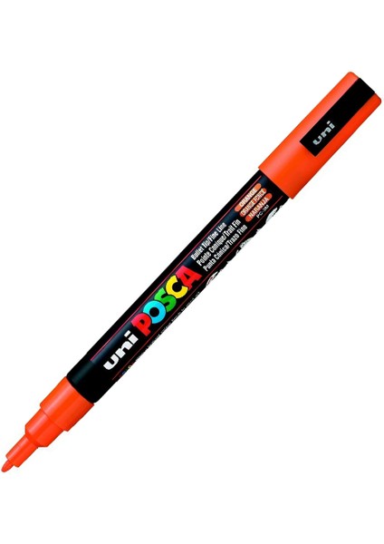 Uni-Ball Posca 0.9-1.3 Su Bazli Poster Markörü Turuncun Pc-3m