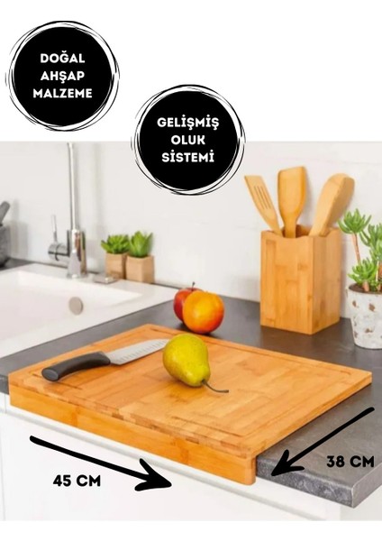 Ahşap Tezgah Üstü Kesme Tahtası Küçük Boy