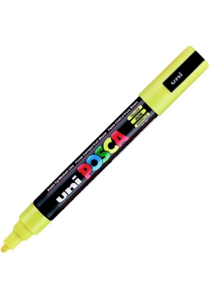 Uni-Ball Posca 1.8-2.5 Su Bazlı Poster Markörü Sarı Pc-5m