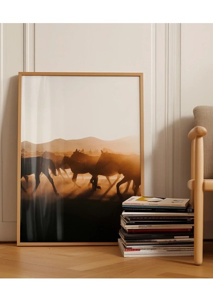 Çöl Gün Batımında Develer Poster fırsatları