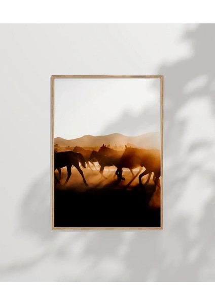 Çöl Gün Batımında Develer Poster indirimleri