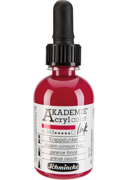Akademie Akrilik Mürekkep 50 ml 343 Alizarin Crimson Hue