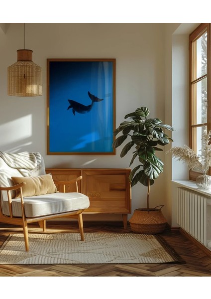 Mavi Denizde Yüzen Yunuslar Poster indirimleri