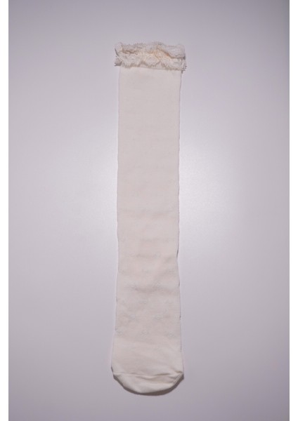 Pamuklu Puantiye Dokulu Dantelli Kız Çocuk Çorabı fiyatları