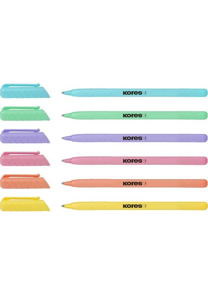 Kores Tükenmez Kalem Çok Renkli 37086 (50 Li Paket)